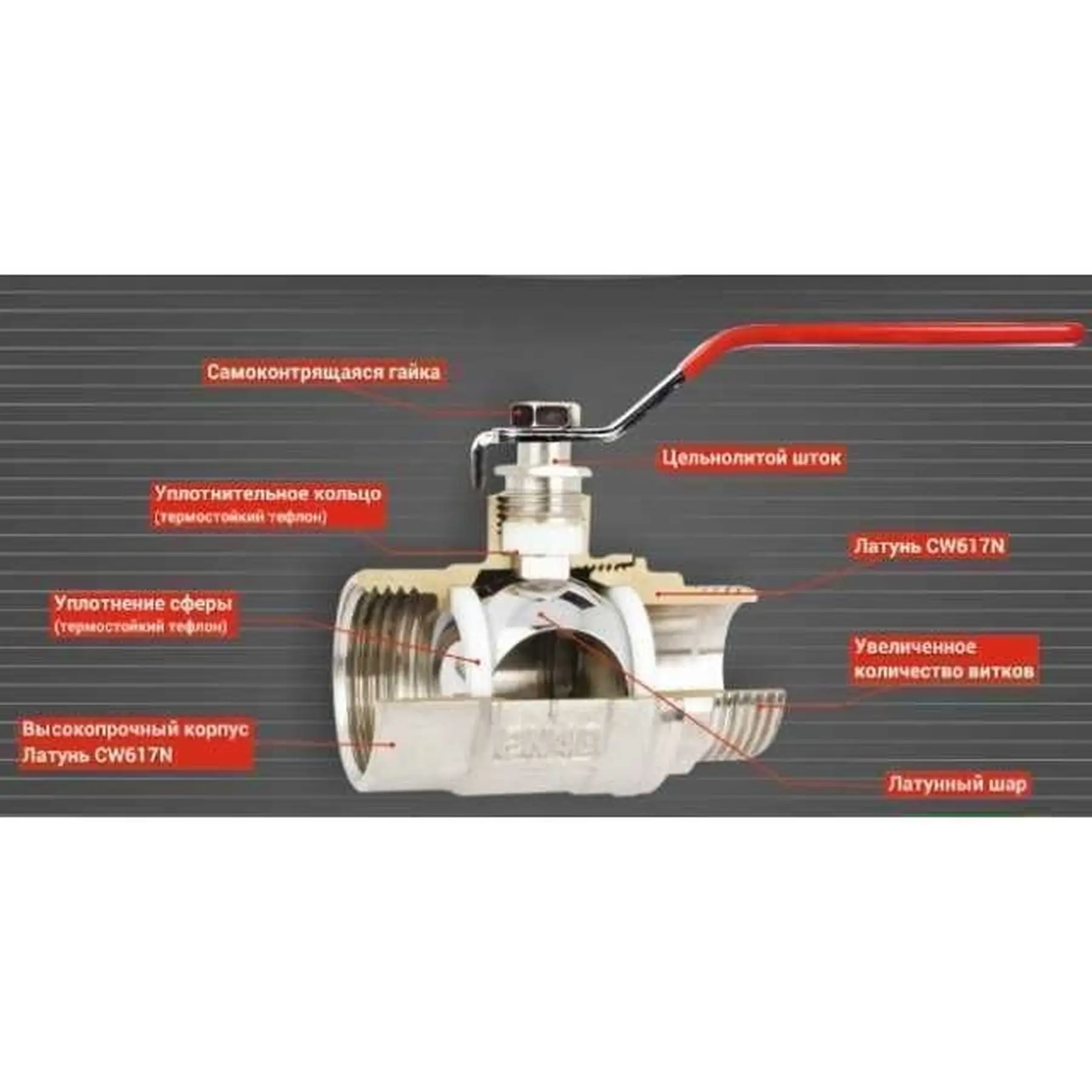 Кран кульовий прямий Solomon 2 1/2″ ЗВ КР PN40 (B1002FM) - фото 4