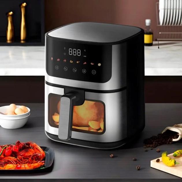 Аерогриль електричний Rainberg RB-2268 8 л 4200 Вт (RB-2268) - фото 4 Аерогриль електричний Rainberg RB-2268 8 л 4200 Вт (RB-2268) - фото 4