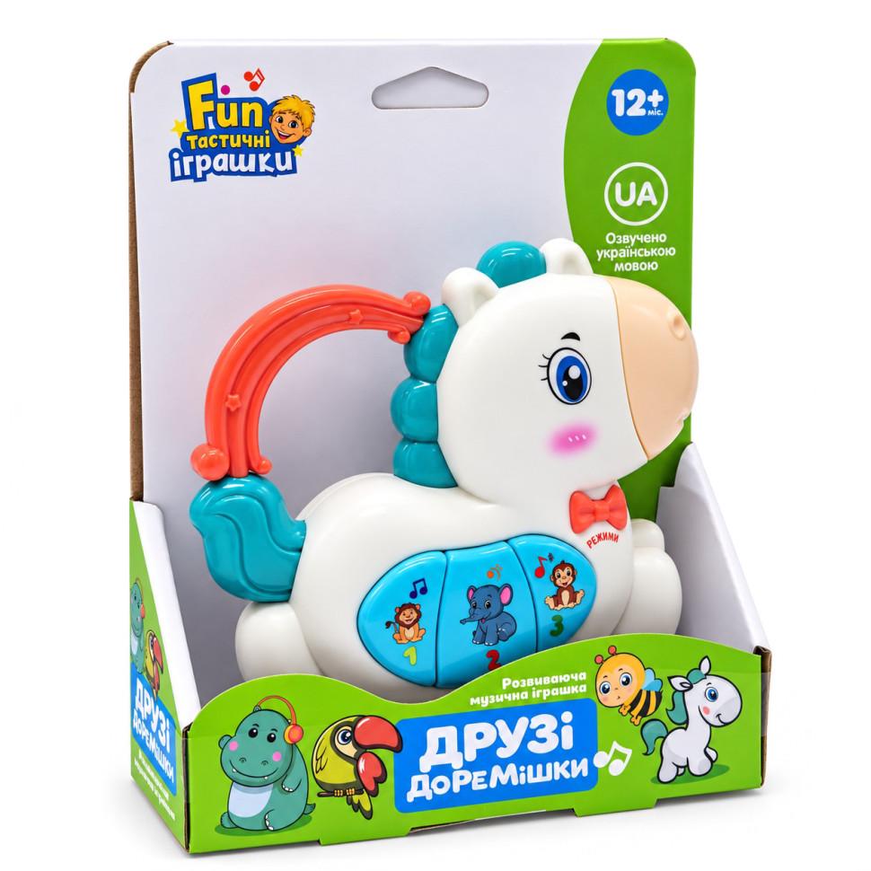 Пианино детское Limo Toy Лошадка 12 см обучающая музыка звук от 1 года Разноцветный (VL-337-V-193)