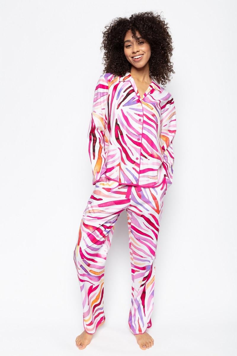 Пижама женская Cyberjammies Carrie 9054-9055 с абстрактным принтом XL Розовый (5051877380295) - фото 1