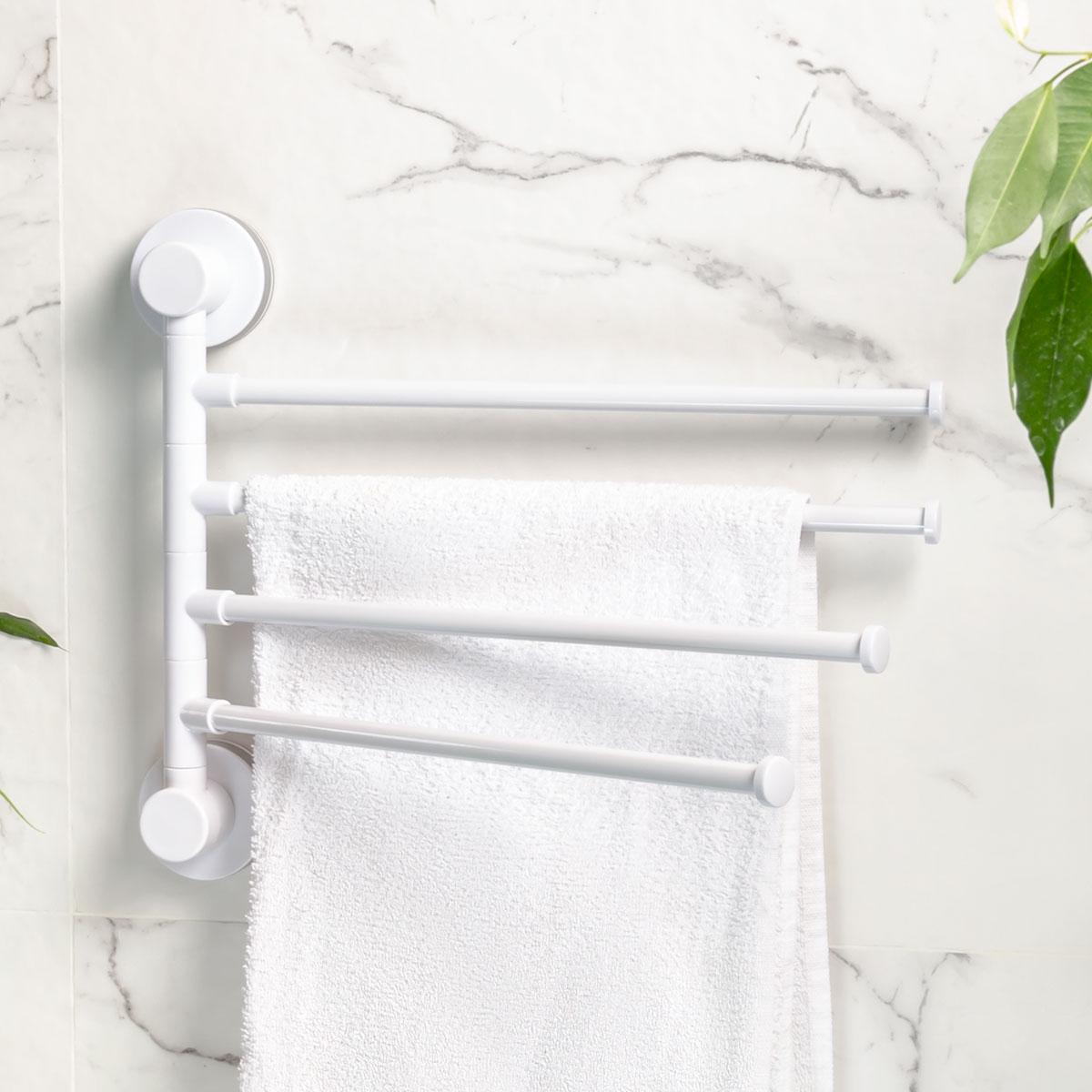 Держатель для полотенец MVM BP-28 white/gray поворотный четверной Белый (211812) - фото 6 Держатель для полотенец MVM BP-28 white/gray поворотный четверной Белый (211812) - фото 6