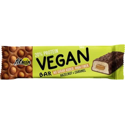 Протеиновый батончик FitWin Vegan Bar 60 г Фундук и карамель (FIT-1071)