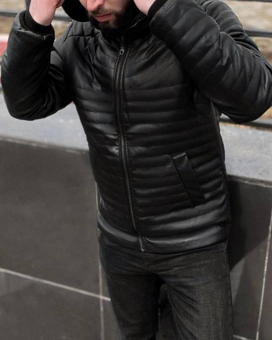 Куртка мужская из кожзаменителя XL Черный (4123) - фото 4 Куртка мужская из кожзаменителя XL Черный (4123) - фото 4