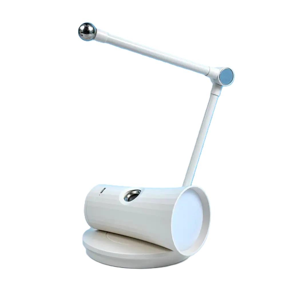 Лампа настольная LED D09 с аккумулятором проекцией и беспроводной зарядкой Белый (627491) - фото 2 Лампа настольная LED D09 с аккумулятором проекцией и беспроводной зарядкой Белый (627491) - фото 2