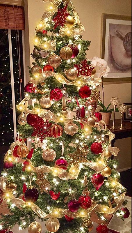 Гірлянда-стрічка на ялинку золотиста 5 см х 5 м живлення від батарейок (00378) - фото 5 Гірлянда-стрічка на ялинку золотиста 5 см х 5 м живлення від батарейок (00378) - фото 5