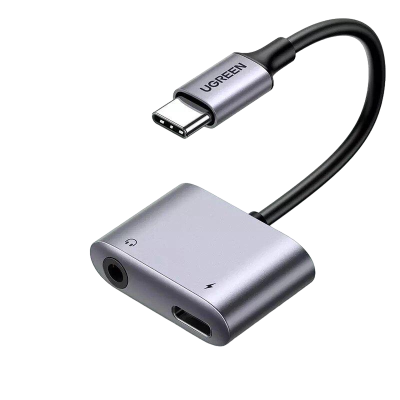 Адаптер для навушників UGREEN CM231 DAC Chip USB-C to 3,5 мм з функцією PD (60164)