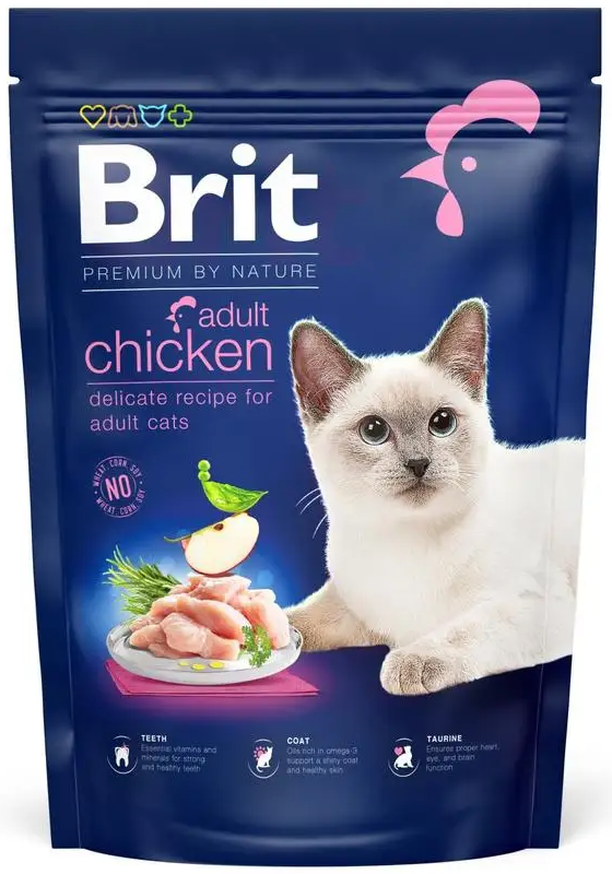 Сухий корм для котів з куркою Brit Premium by Nature Cat Chicken 800 г (1789932809) - фото 1