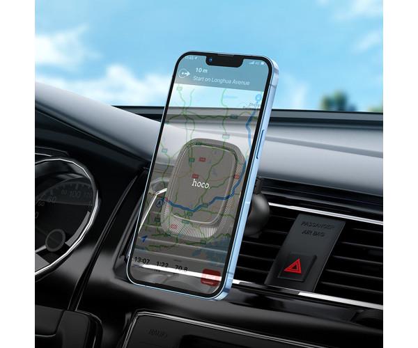 Держатель автомобильный магнитный Hoco CA115 в дефлектор Black - фото 4