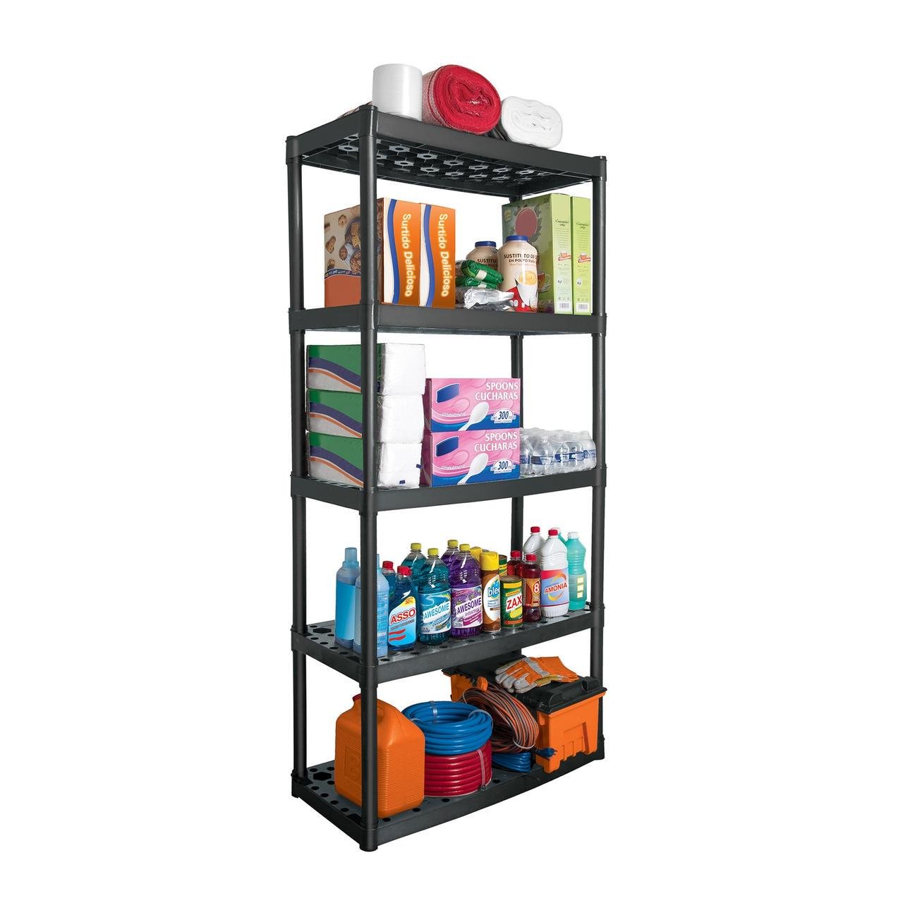 Стеллаж на 5 полок из пластика Truper 68 кг/полка 340 кг/стеллаж