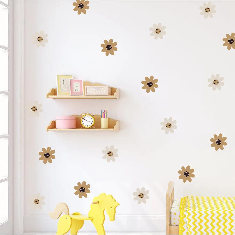 Наклейки вінілові Ромашки декоративні інтер'єрні в кімнату для дівчаток 30х60 см - фото 3 Наклейки вінілові Ромашки декоративні інтер'єрні в кімнату для дівчаток 30х60 см - фото 3