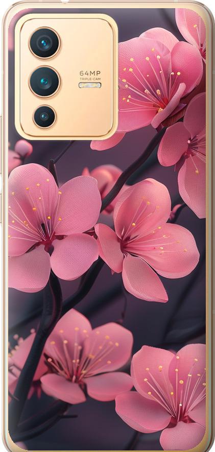 Чехол на Vivo V23 Пурпурная сакура (6075u-2642-42517) Чехол на Vivo V23 Пурпурная сакура (6075u-2642-42517)