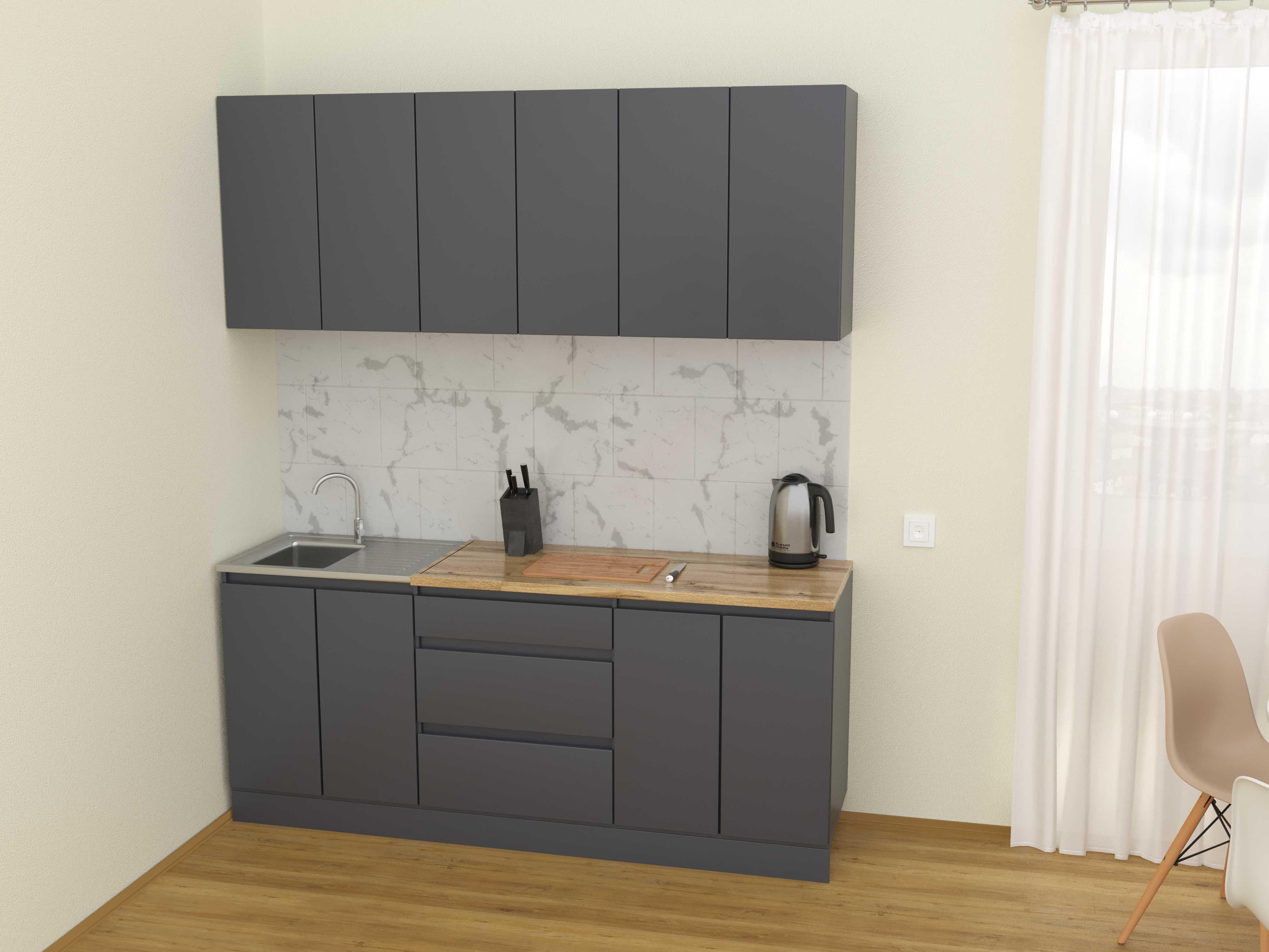 Кухня готовая со столешницей SVETA Астероид 1,8 м (mb-007)