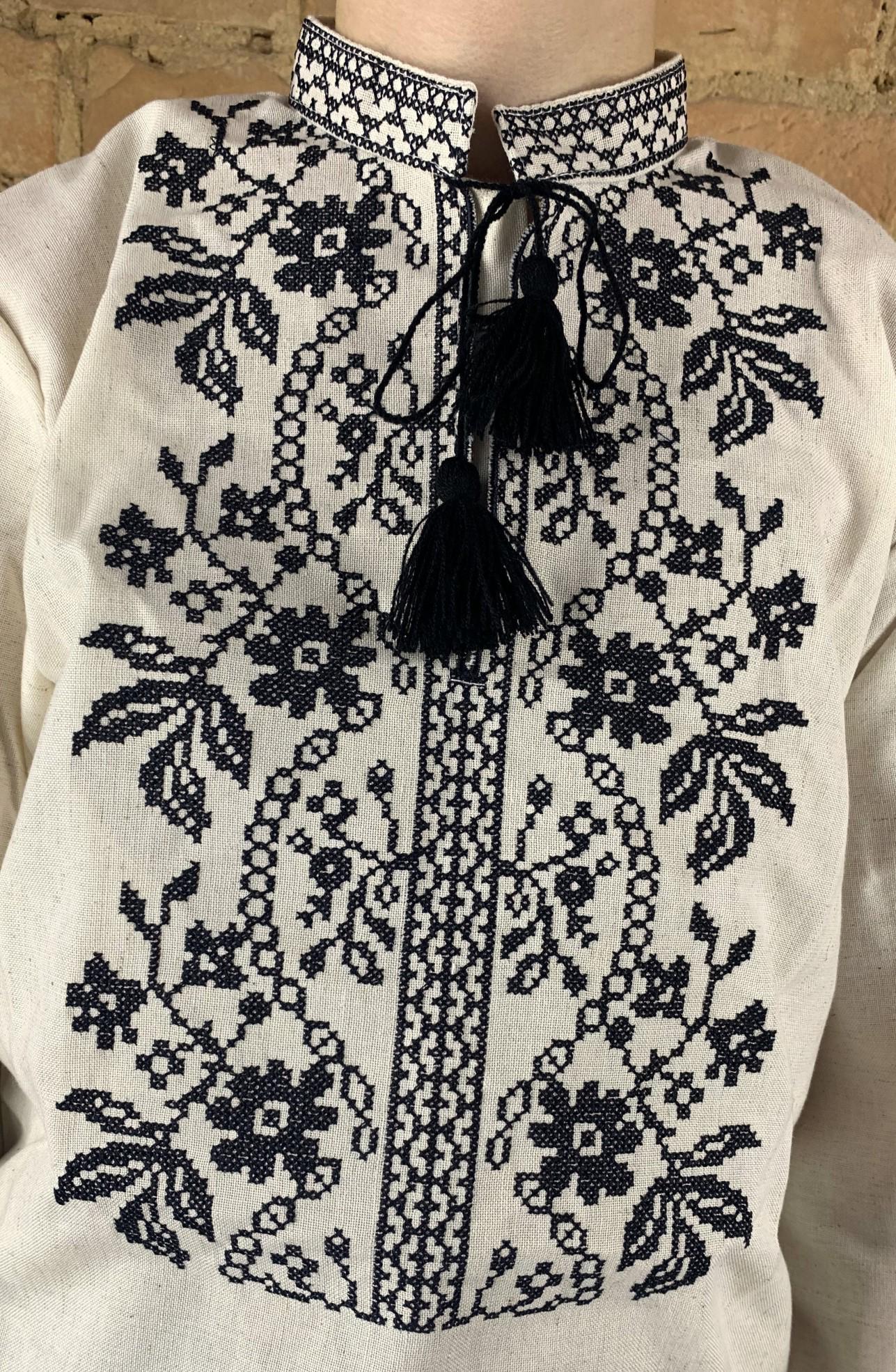 Вышиванка подростковая для мальчика Модерн льняная р. 44 (77117/44) - фото 2