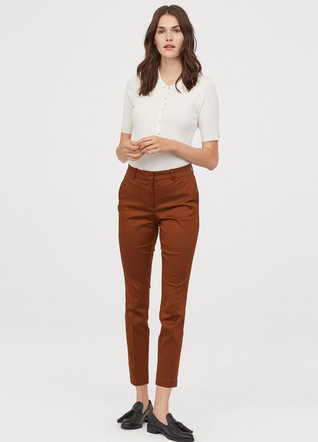 Брюки H&M р. 34 Коричневый (751471b50)