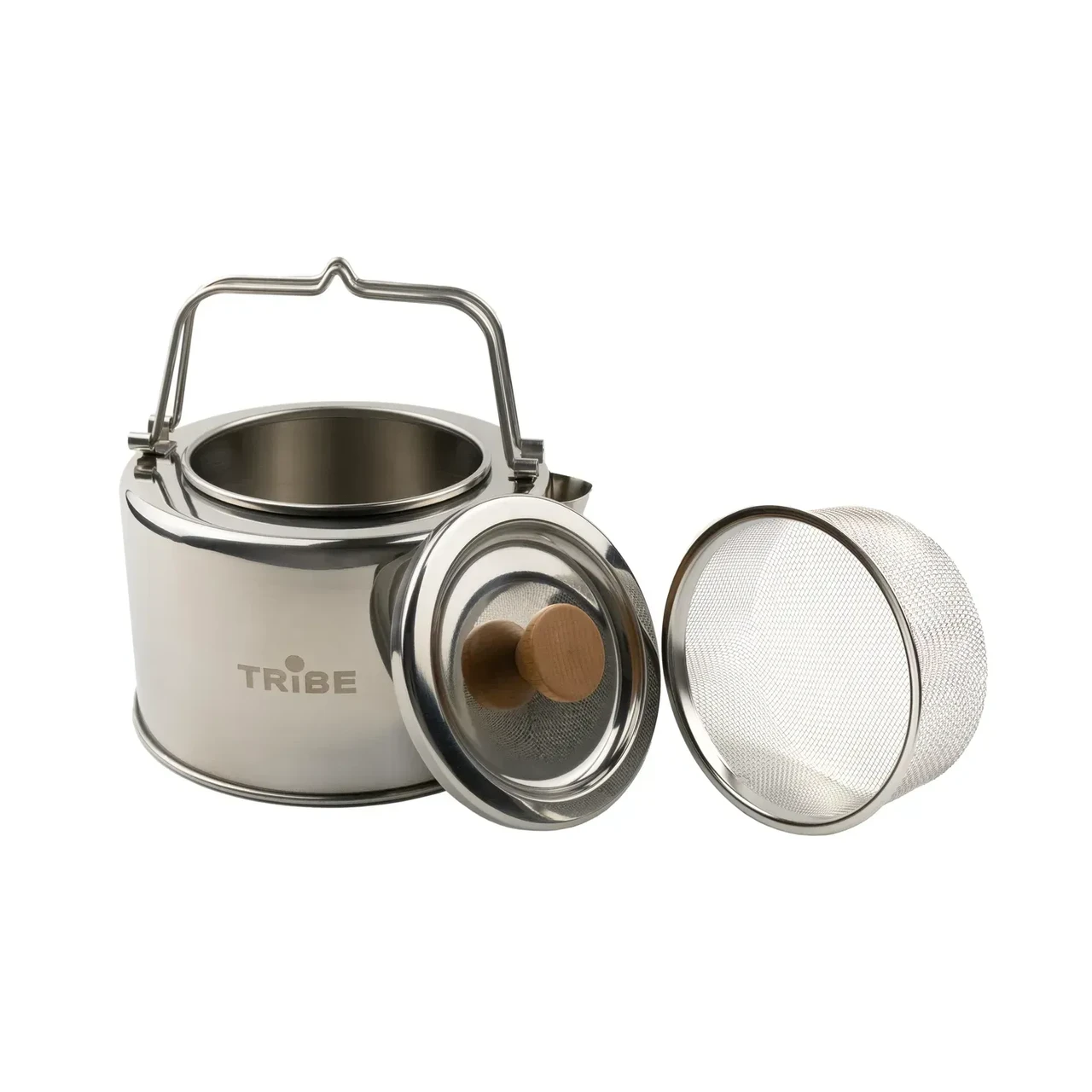 Чайник туристический из нержавеющей стали Tribe Kettle с ситечком и чехлом 1,2 л (T-FI-0010-metal) - фото 3 Чайник туристический из нержавеющей стали Tribe Kettle с ситечком и чехлом 1,2 л (T-FI-0010-metal) - фото 3