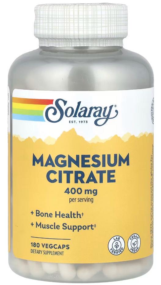 Цитрат магния Solaray Magnesium Citrate 400 мг 180 vcaps