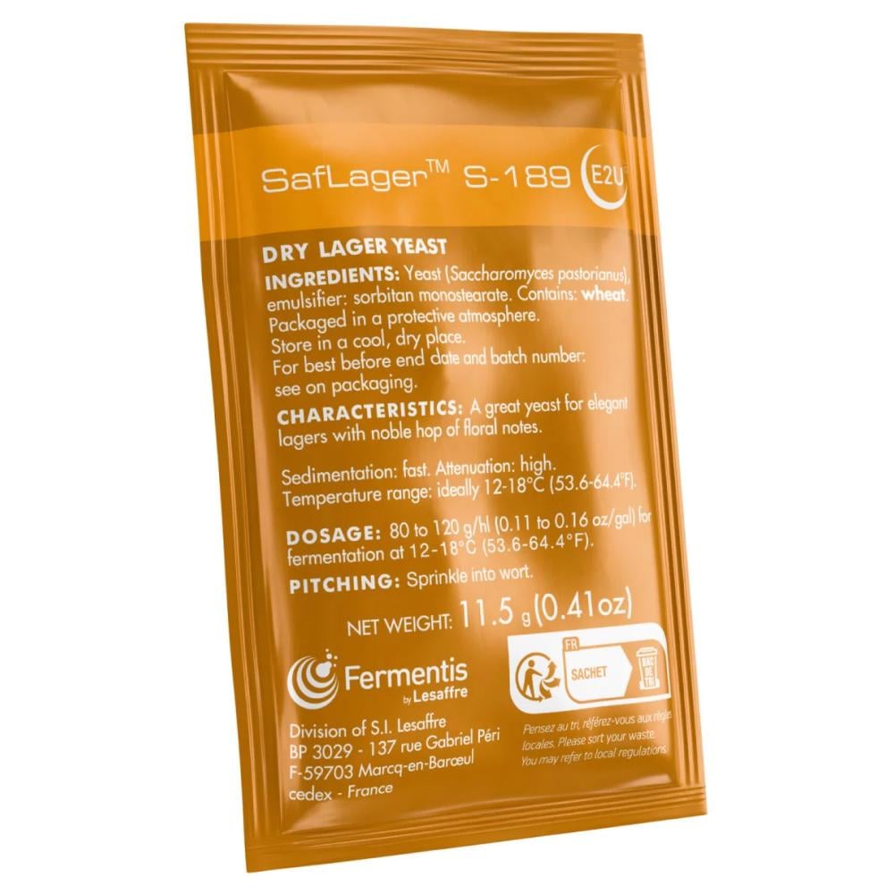 Пивные дрожжи Fermentis S-189 11,5 г (33088776)