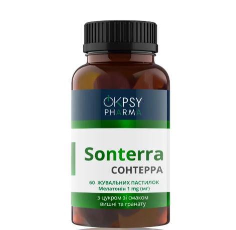 Пастилки розсмоктувальні Sonterra OkPsy Pharma Мелатонін 1 мг 60 шт.