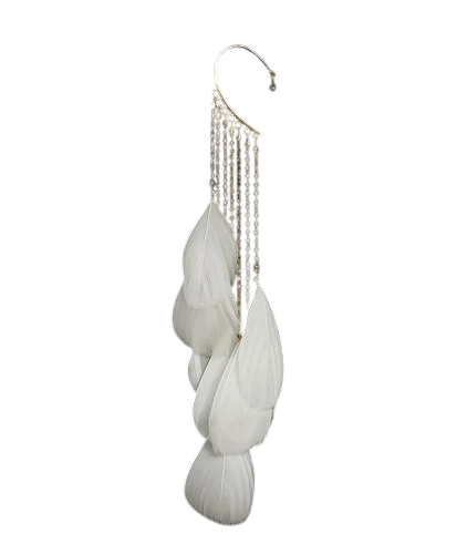 Кафф с подвесками и перьями Seta Decor (25-6GL-WT)