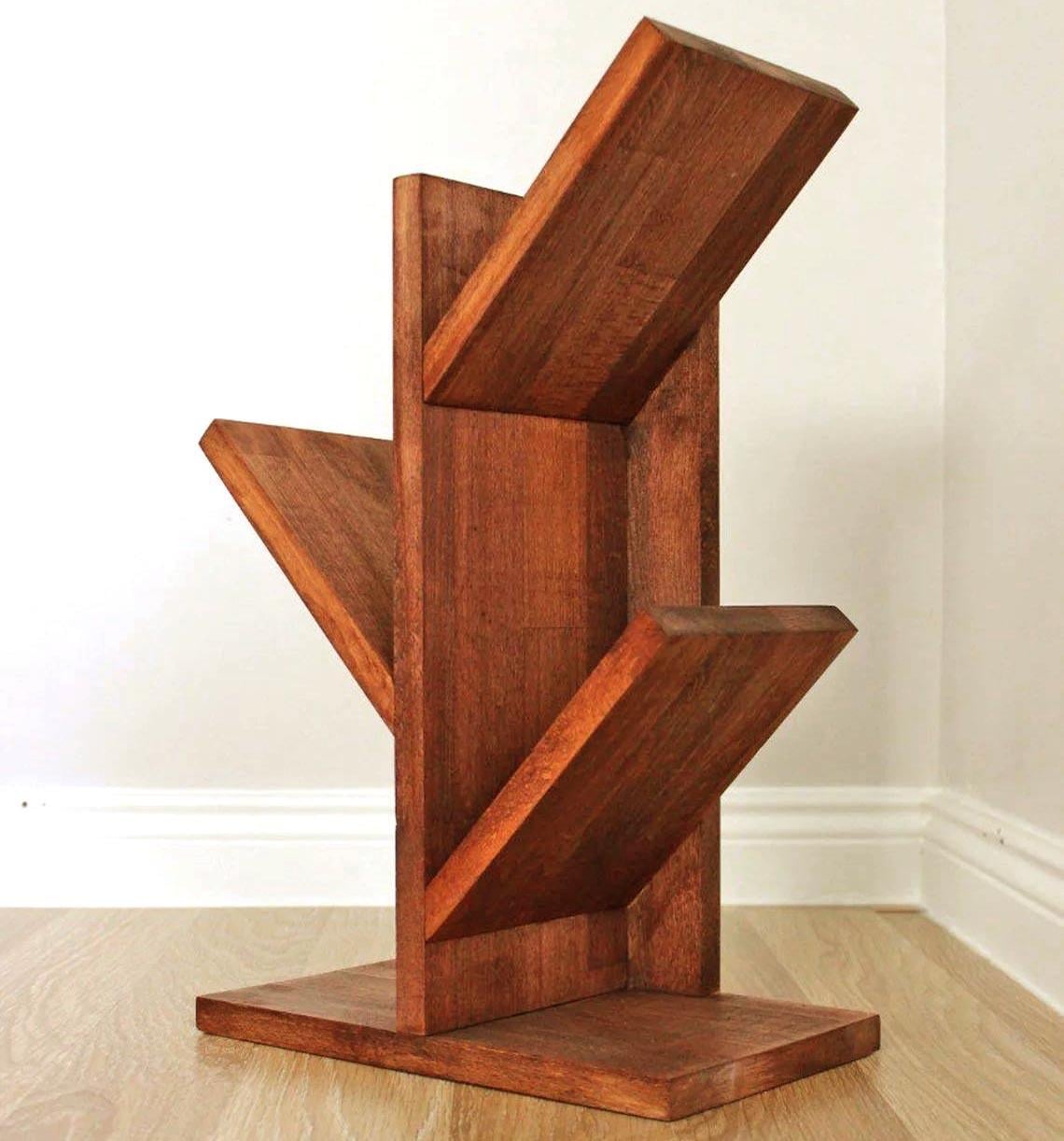 Полка книжная настольная из дерева Тексомира Охра (КПА-003204)