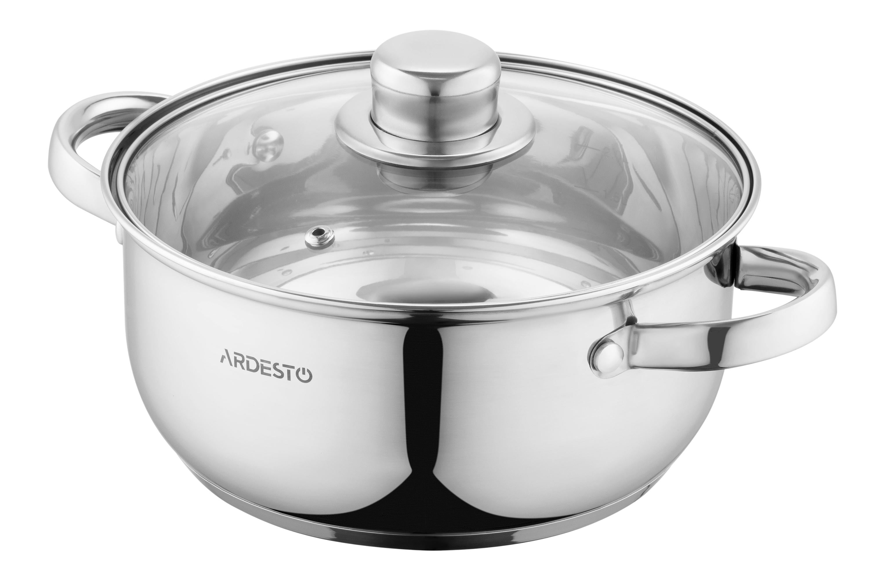 Каструля Ardesto Gemini Gourmet з нержавіючої сталі з термостійкою кришкою 2,7 л (572585)