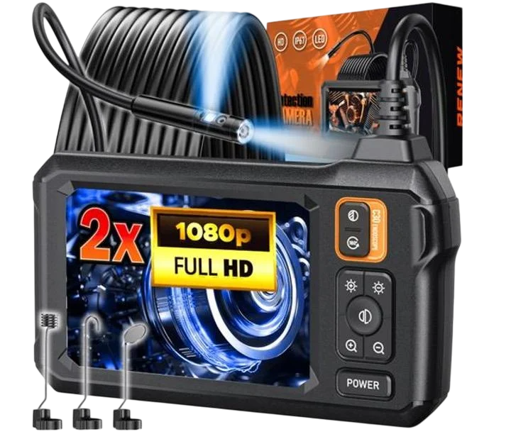 Ендоскоп з монітором Inskam 4,3" C30-M 8 мм Dual cam подвійна камера/жорсткий кабель 1 м (en102) - фото 9