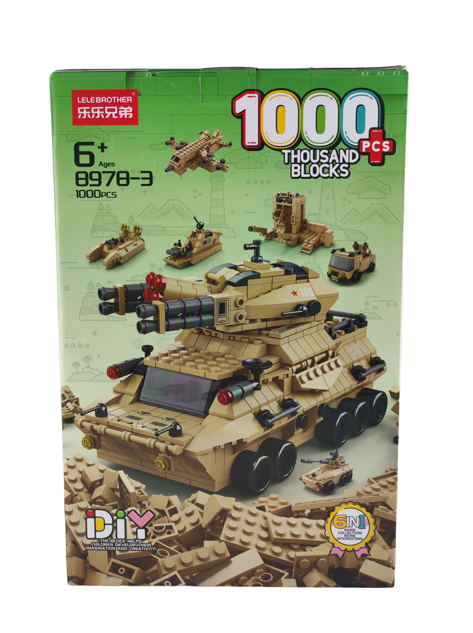Конструктор дитячий Lele Модель Танка на 1000 деталей (134079)