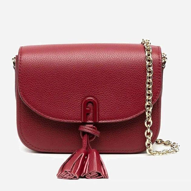 Сумка кросс-боди кожаная женская Furla 1927 Tassel Mini Crossbody WB00119 Вишневая (8050560824398) Сумка кросс-боди кожаная женская Furla 1927 Tassel Mini Crossbody WB00119 Вишневая (8050560824398)