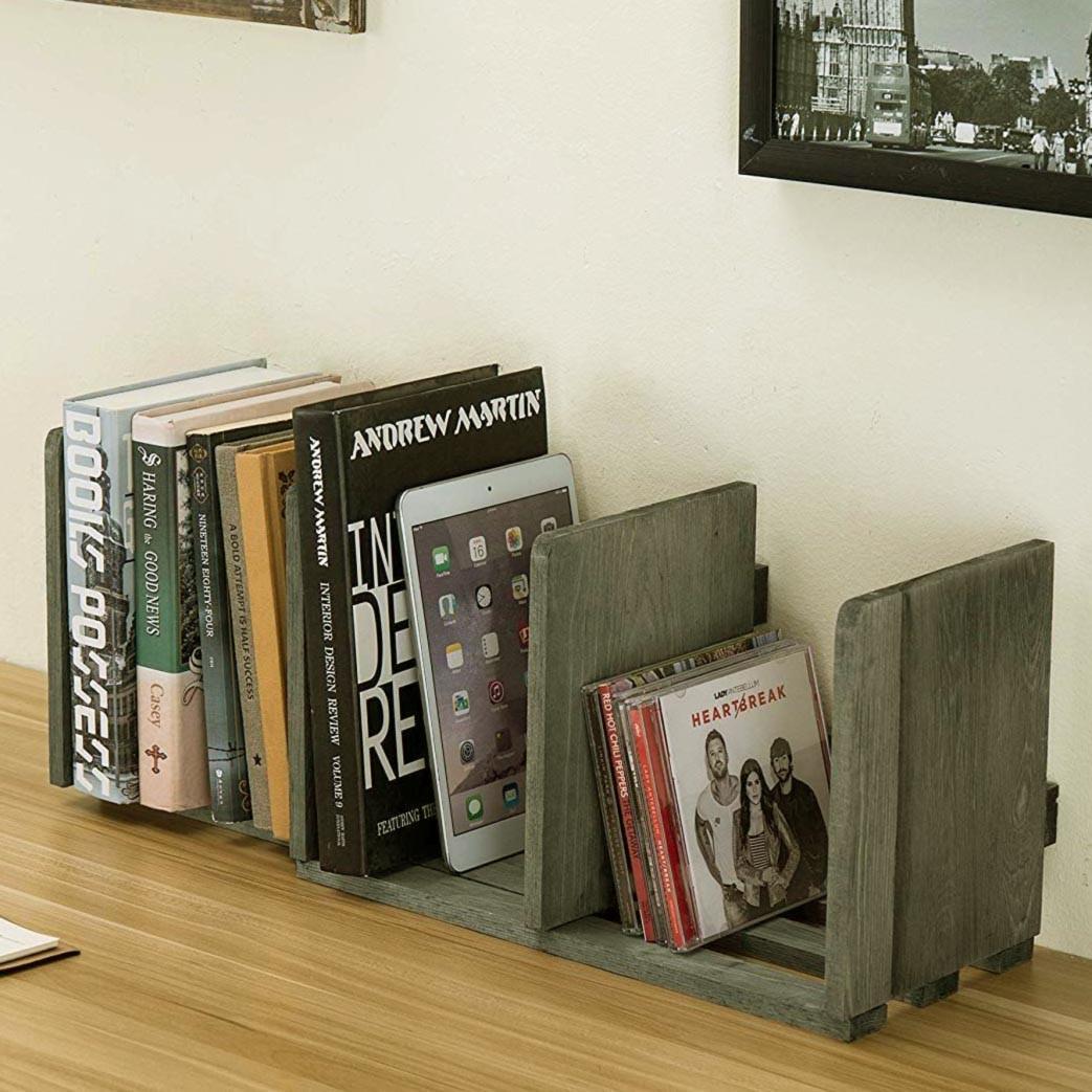 Полка книжная настольная из дерева Девин Маслина (КПА-014138)