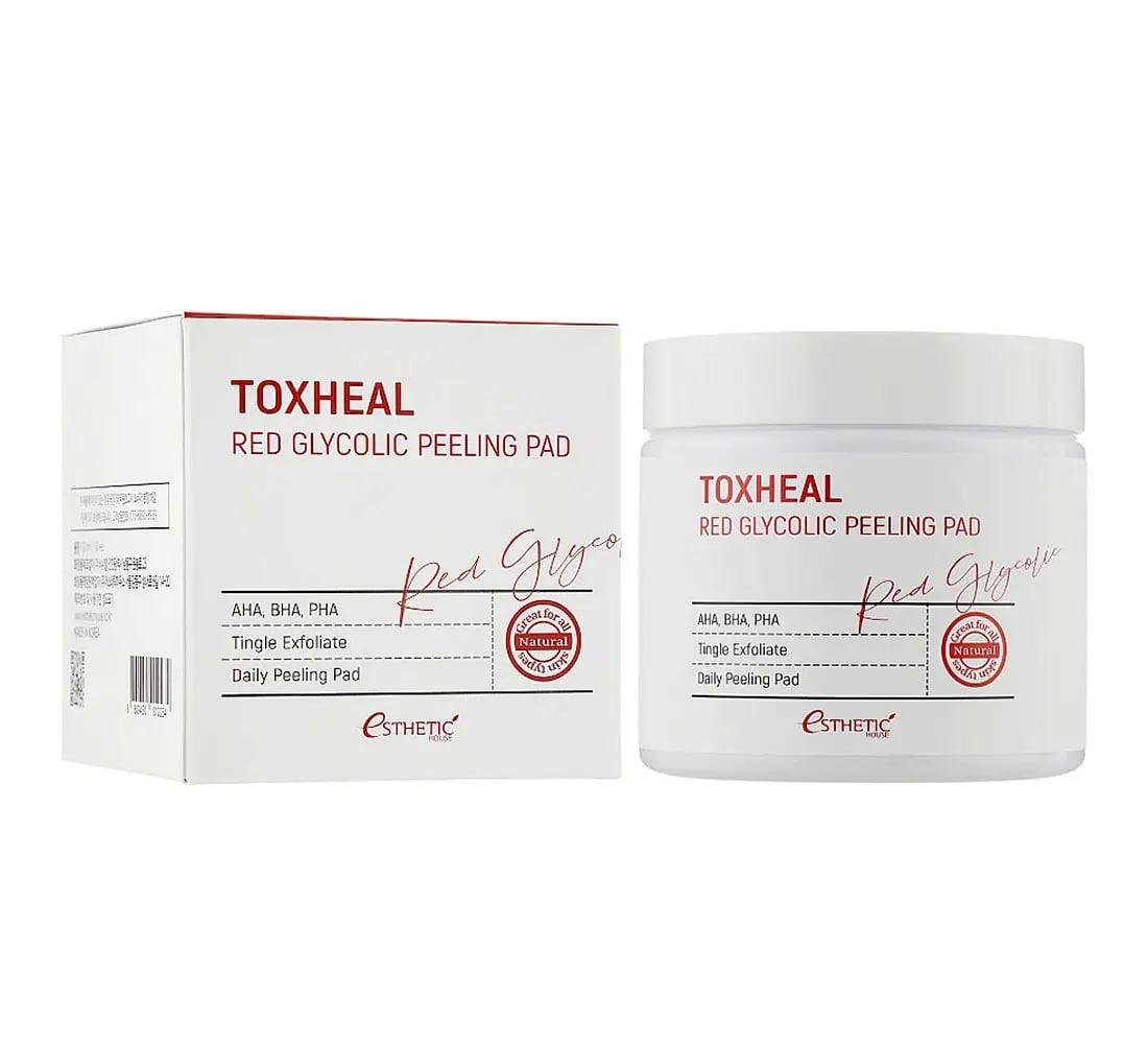 Очищающие пилинг-диски для лица Red Glycolic Peeling Pad Esthetic House 100 шт (8809450012234)