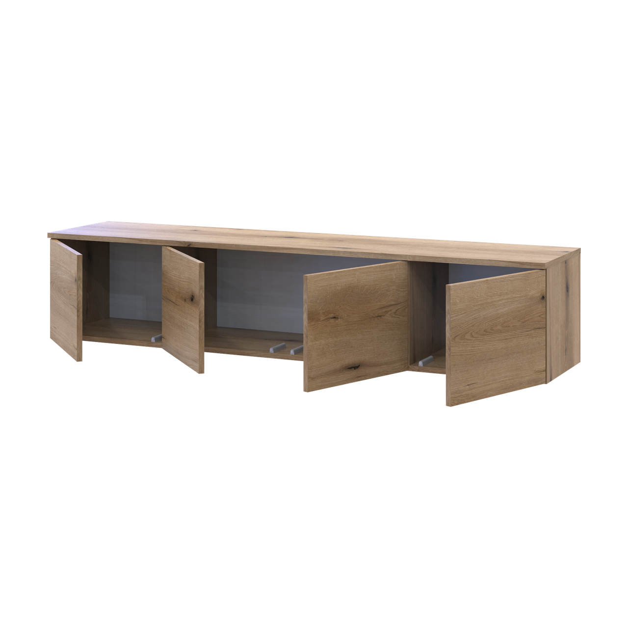 Тумба для ТВ Doros Левия 4Д 160х35х33 см Дуб эвок (41516094) - фото 4 Тумба для ТВ Doros Левия 4Д 160х35х33 см Дуб эвок (41516094) - фото 4