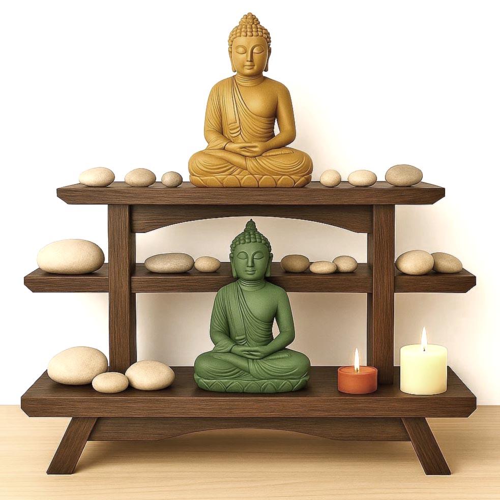 Алтарь для медитации из дерева Джавар Сепия (ЛАТ-013708)