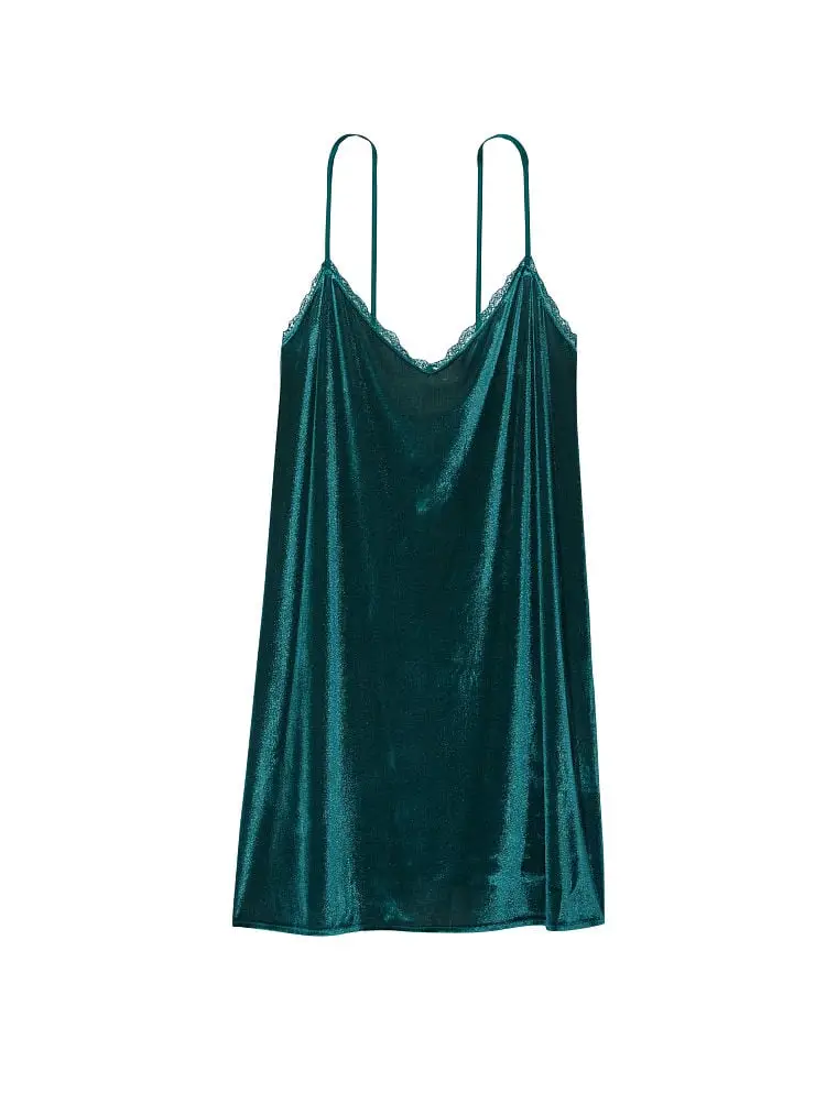 Сукня для сну жіноча Victoria's Secret Velvet V-Neck Slip велюровий S Оксамитовий (17628825) - фото 3