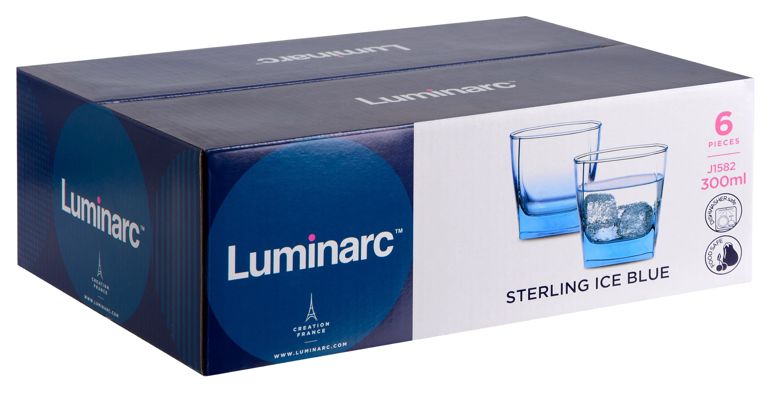 Набір склянок Luminarc STERLING ICE BLUE 6 шт. 300 мл (UG-J1582) - фото 3 Набір склянок Luminarc STERLING ICE BLUE 6 шт. 300 мл (UG-J1582) - фото 3