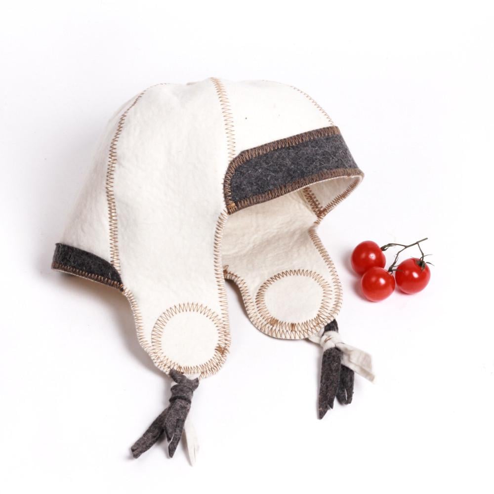 Банная шапка Luxyart Финская из натурального войлока Белый (LA-080)