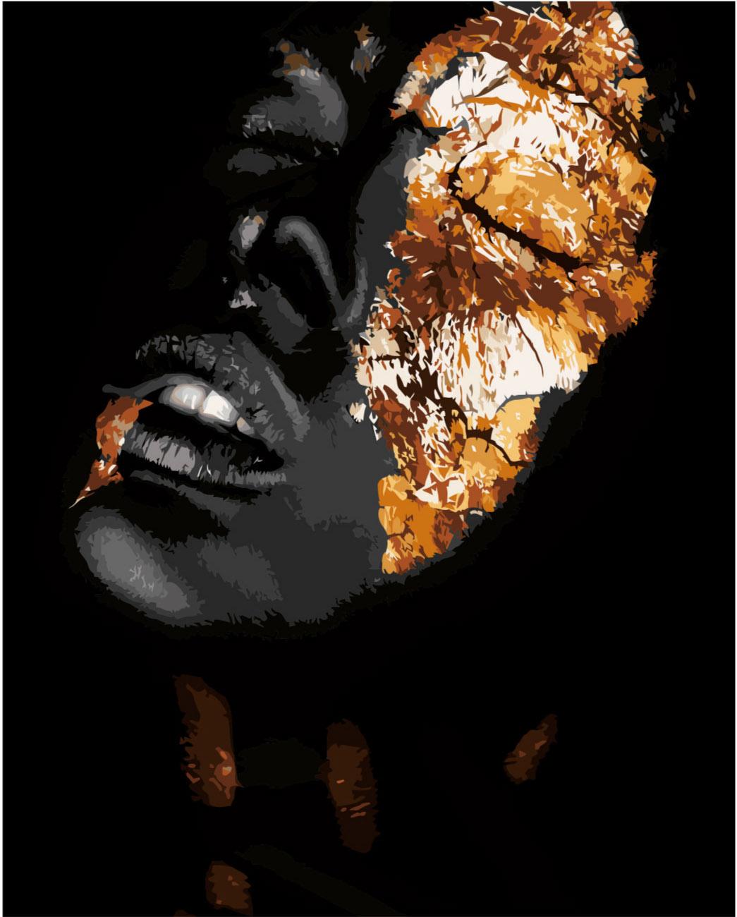 Картина по номерам Strateg Девушка в золоте 40x50 см (VA-2682)