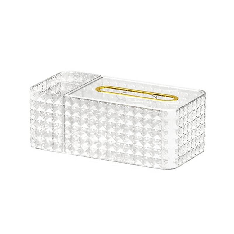 Органайзер-коробка для салфеток Lesko 3329 Transparent прямоугольный пластиковый (25713861)