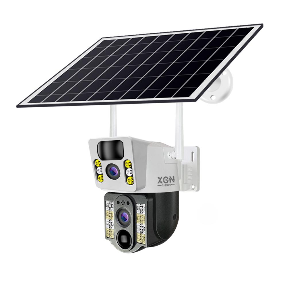 Камера відеоспостереження вулична XON 4G Solar 1080P SmartCam з акумулятором 8000 mAh та подвійним об'єктивом Білий (MCBSM22VW 7515)