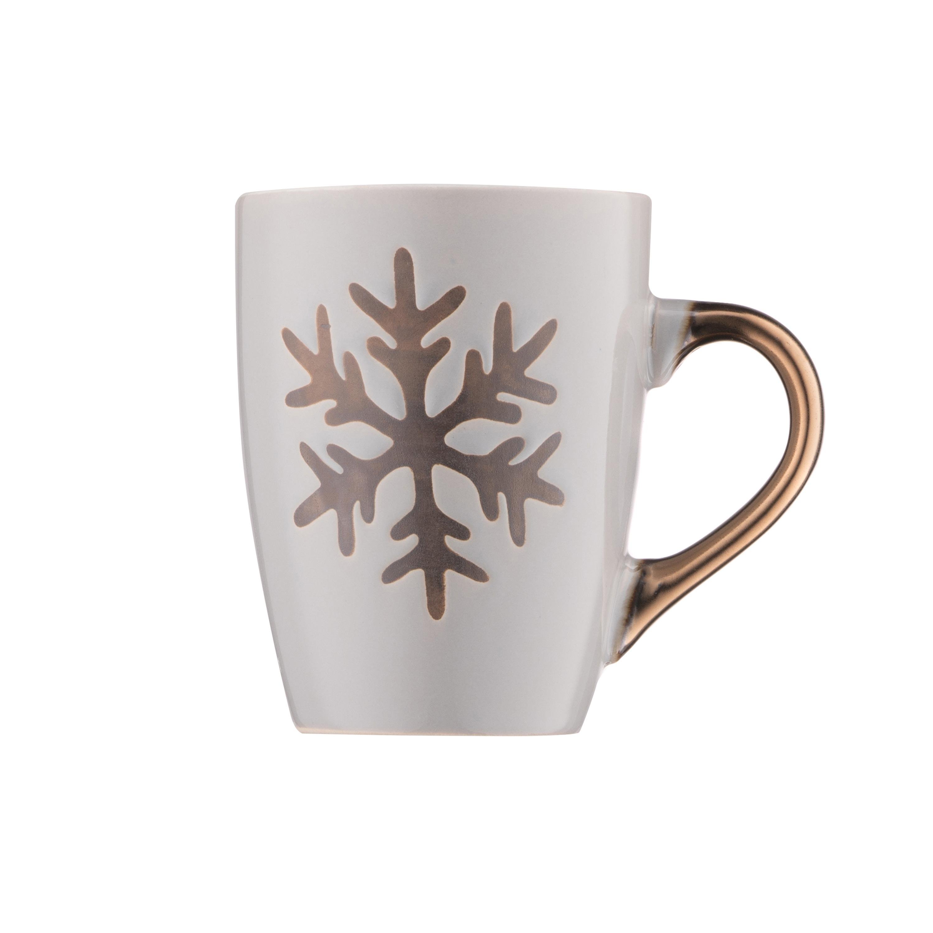 Чашка керамическая ARDESTO Snowflake 320 мл Grey (AR3059AS)