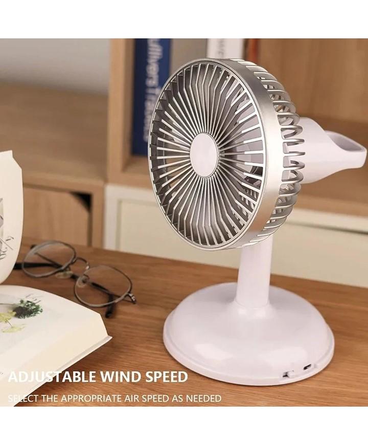 Вентилятор Simple desktop fan KD197 настольный портативный с работой от USB Розовый - фото 3