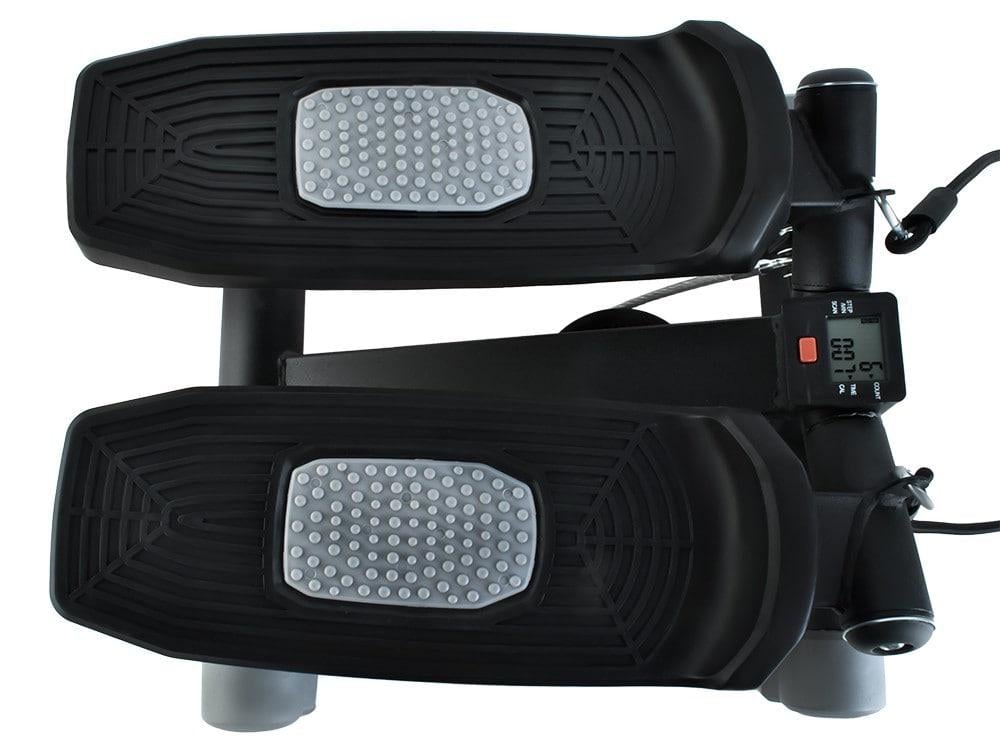 Степпер поворотный TRIZAND с эспандерами для рук и дисплеем (22776) - фото 2