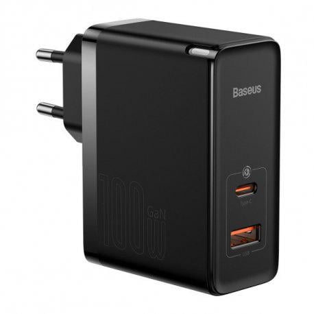 Зарядное устройство BASEUS GaN3 Pro Fast Charger C/U 100W Type-C to Type-C 100W 20V 5A 1 м Black (CCGP090201)