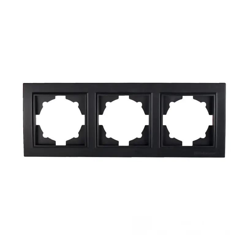 Рамка ElectroHouse 3-местная Enzo графит (EH-2202-PG)