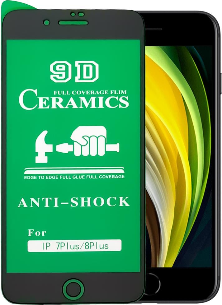 Захисна плівка Ceramics iPhone 7 Plus/8 Plus керамічна 9D Black (15672)