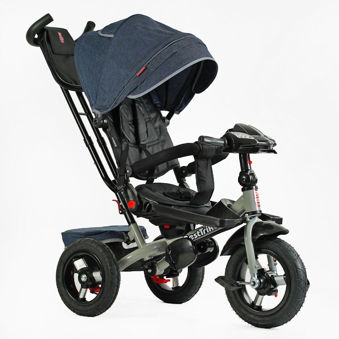 Велосипед дитячий триколісний Best Trike 6088 F надувні/фара з USB/пультом/батьківською ручкою Синій (714-96) - фото 4 Велосипед дитячий триколісний Best Trike 6088 F надувні/фара з USB/пультом/батьківською ручкою Синій (714-96) - фото 4