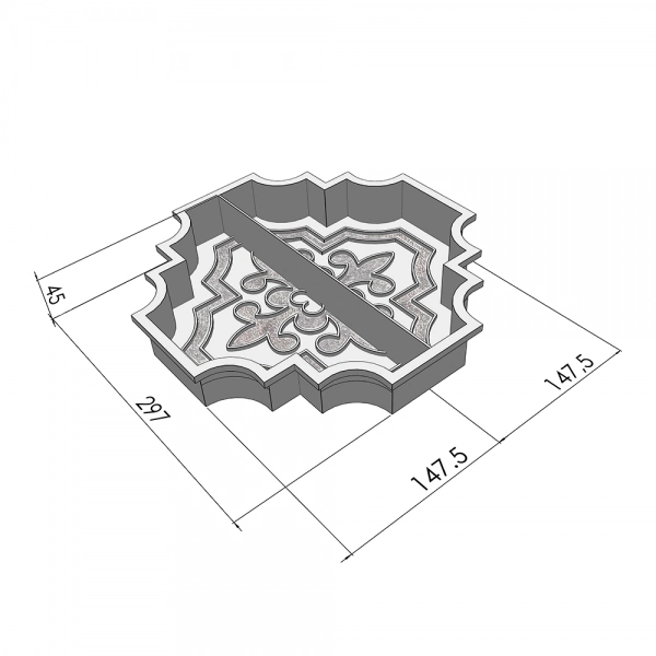 Форми для тротуарної плитки Верес-2007 Лілія велика половинки 45 мм (10904-2332) - фото 3 Форми для тротуарної плитки Верес-2007 Лілія велика половинки 45 мм (10904-2332) - фото 3
