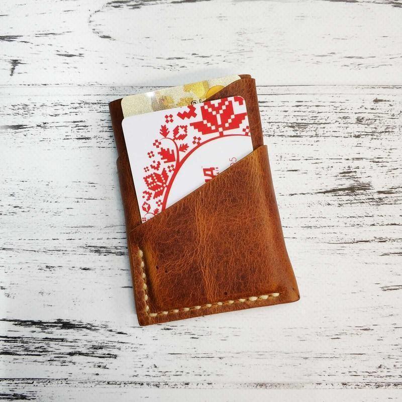Картхолдер кожаный Stedley Cardholder 1.0 для карт и купюр Виски (2528280803)