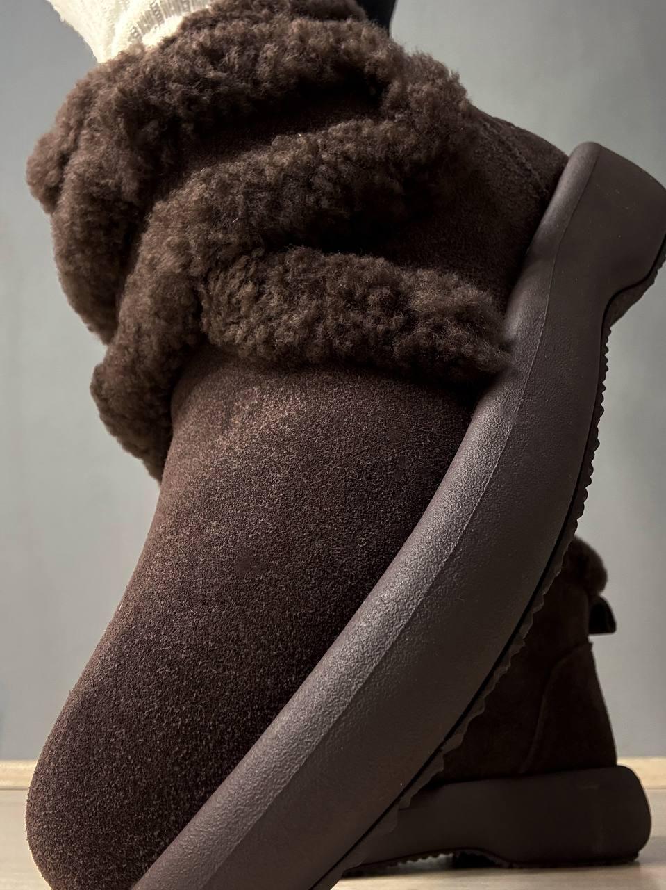 Ботинки женские Hengji 13-6 угги замшевые на меху с опушкой р. 38 Коричневый (5651) - фото 3 Ботинки женские Hengji 13-6 угги замшевые на меху с опушкой р. 38 Коричневый (5651) - фото 3