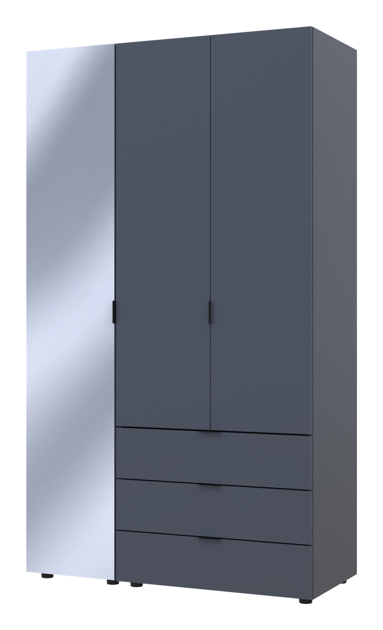 Комплект шкафов для одежды Doros Гелар 116,5х49,5х203,4 см 2 шт. Зеркало/Графит (DRS-011133)