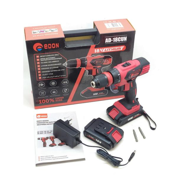 Шурупокрут акумуляторний Edon AD-18CUN (30079919)